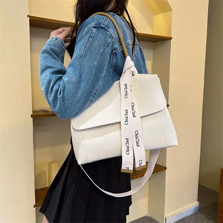 Duoluplo Doron Paul PU Commute Tote Shoulder Bag Regular Women's White/Black/Khaki/Brown/Green/Light Brown-1