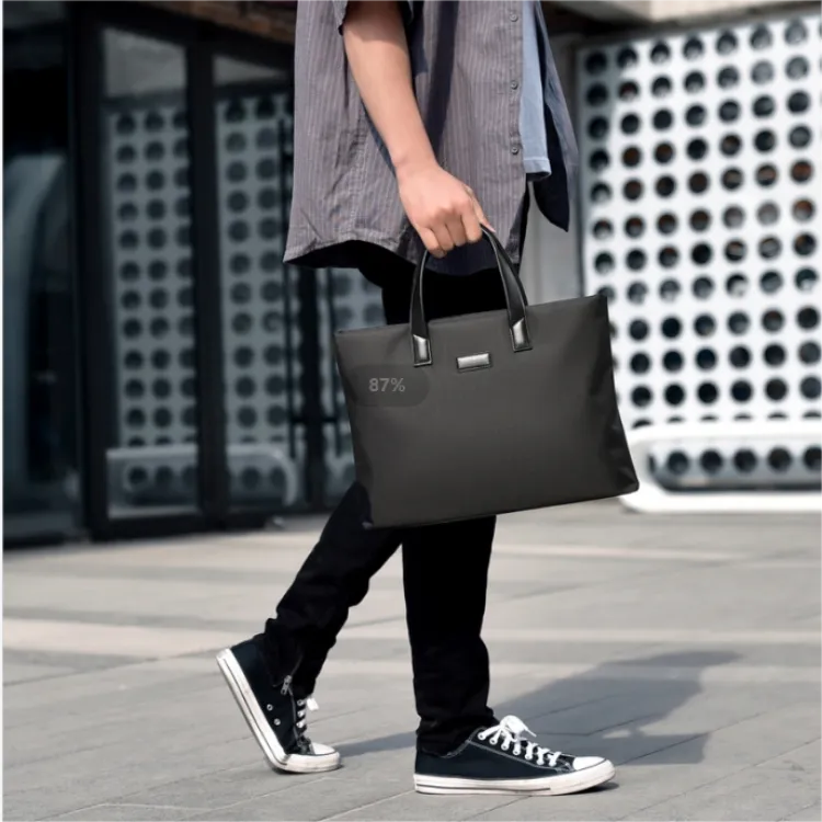 FAMAN Nylon Briefcases Large Size Men's Black/Blue-4