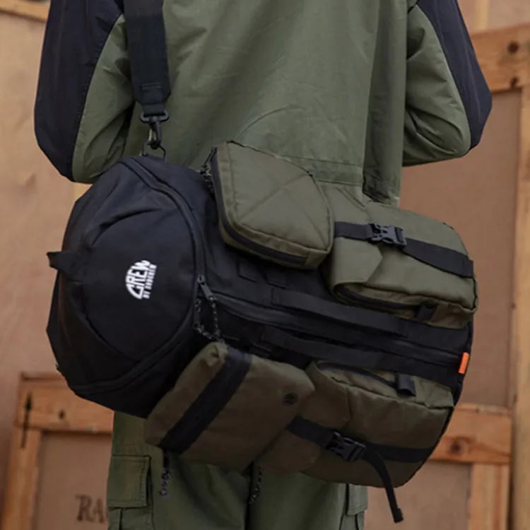 Subcrew Military Function Series Polyester Backpack Travel Bag Regular Men's Military Black-1