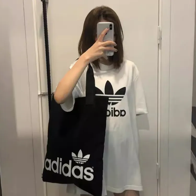 Adidas Originals Cotton Sports Bag Shoulder Bag Regular Unisex Black-4