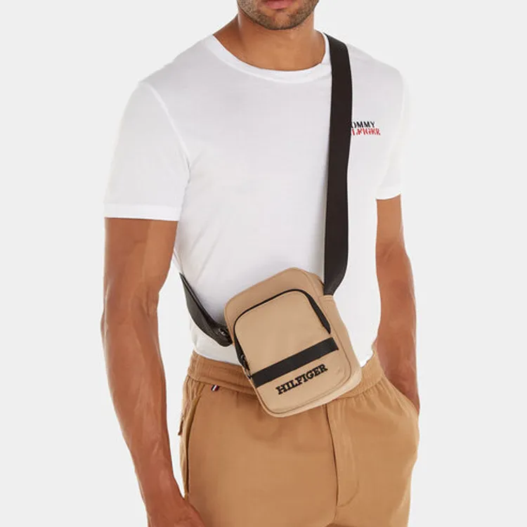 Tommy Hilfiger Polyester Crossbody Bag Medium Size Men's Khaki-4