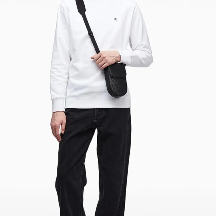 CALVIN KLEIN Synthetic Material Crossbody Bag Men's Space Black-3