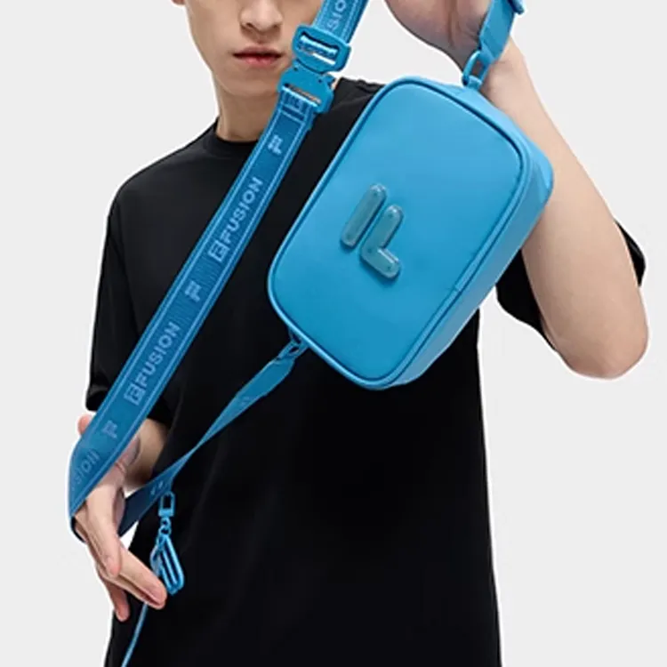 FILA FUSION PVC Portable Crossbody Bag Shoulder Bag Unisex Blue-4