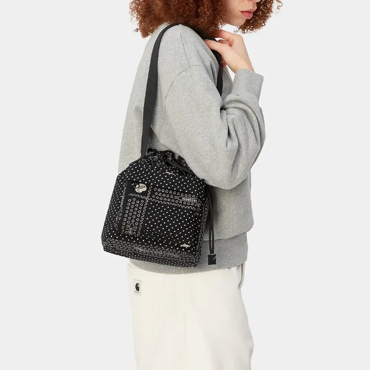 Carhartt WIP Cotton Canvas Shoulder Bag Canvas Bag Regular Men's Black-4