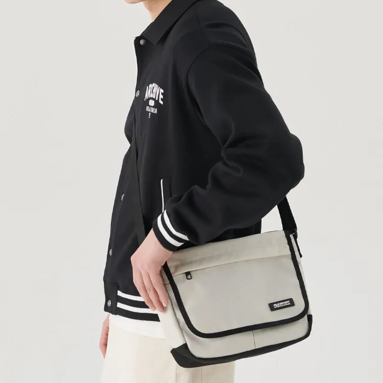FILA Nylon Shoulder Bag Crossbody Bag Regular Unisex Cream-4
