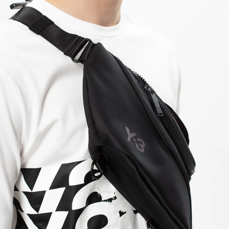 Y 3 Polyester Fanny Pack Sling Bag Crossbody Bag Regular Men's Black-3