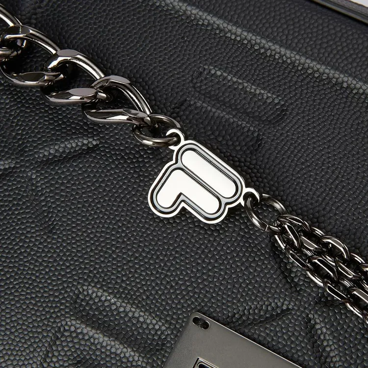 FILA FUSION Polyurethane Shoulder Bag Crossbody Bag Regular Unisex Black-4