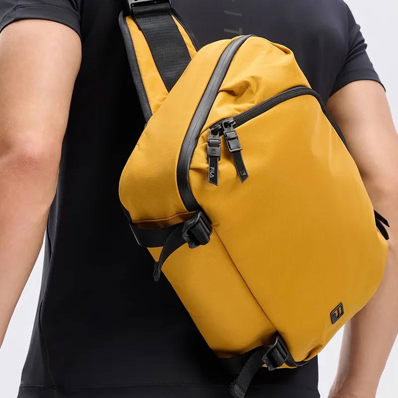 FILA Fabric Handbag Shoulder Bag Crossbody Bag Extra Small Men's Spruce Yellow-4
