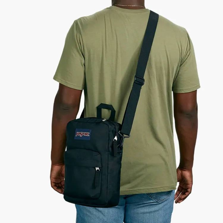 JanSport Polyester Shoulder Bag Crossbody Bag Regular Unisex Black-4