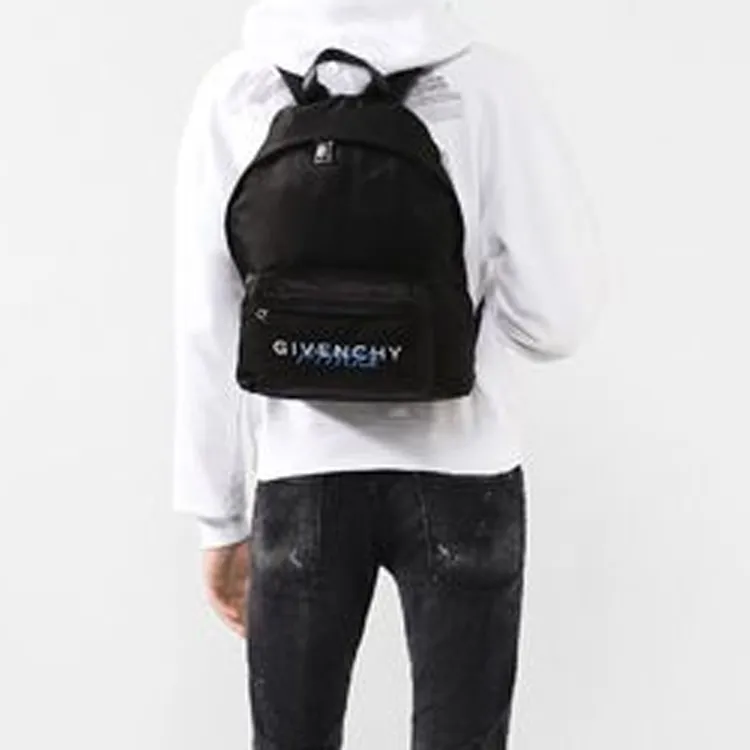 GIVENCHY Nylon Fabric Backpack Unisex Black-5