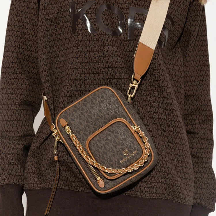 MICHAEL KORS Polyurethane Shoulder Bag Crossbody Bag Small Size Women's Brown-4