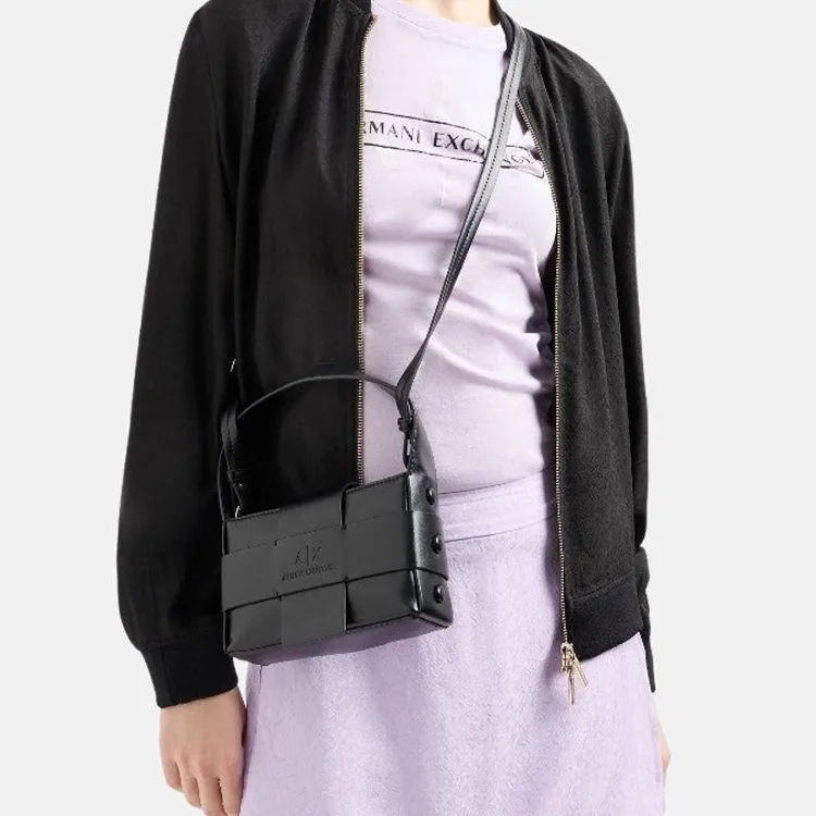 ARMANI EXCHANGEAE Polyurethane Shoulder Bag, Crossbody Bag, Handbag Women's Black-3