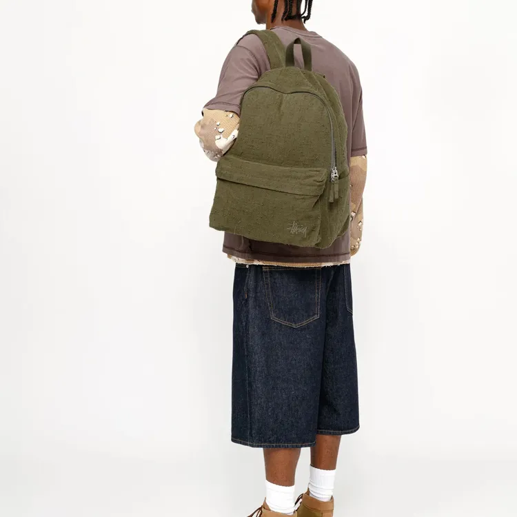 Stussy Cotton Canvas Backpack Unisex Olive-3