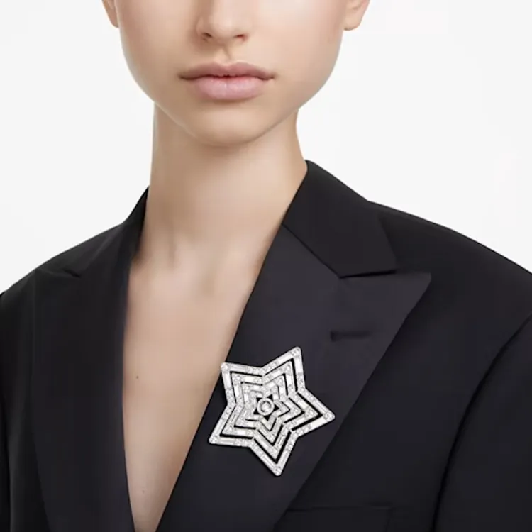 Swarovski Stella Brooches Unisex Silver-4