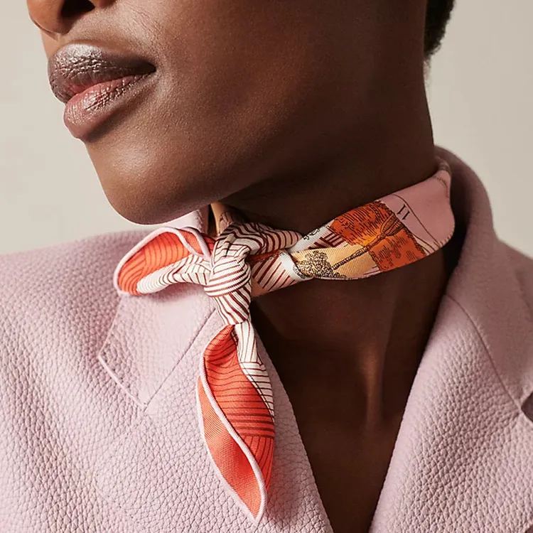 HERMES Silk Scarves Women's Red-1