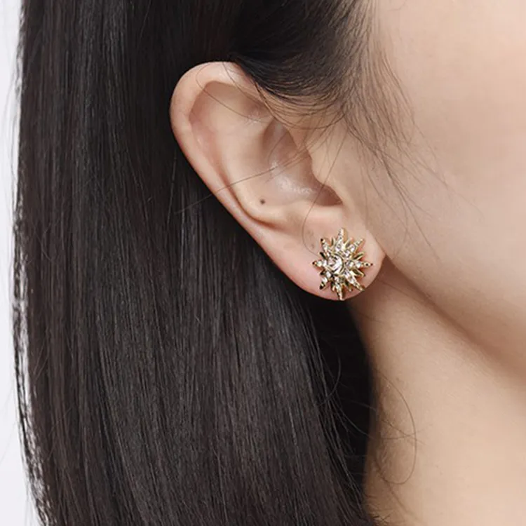 GIVENCHY Alloy Stud Earrings Women's Gold-1