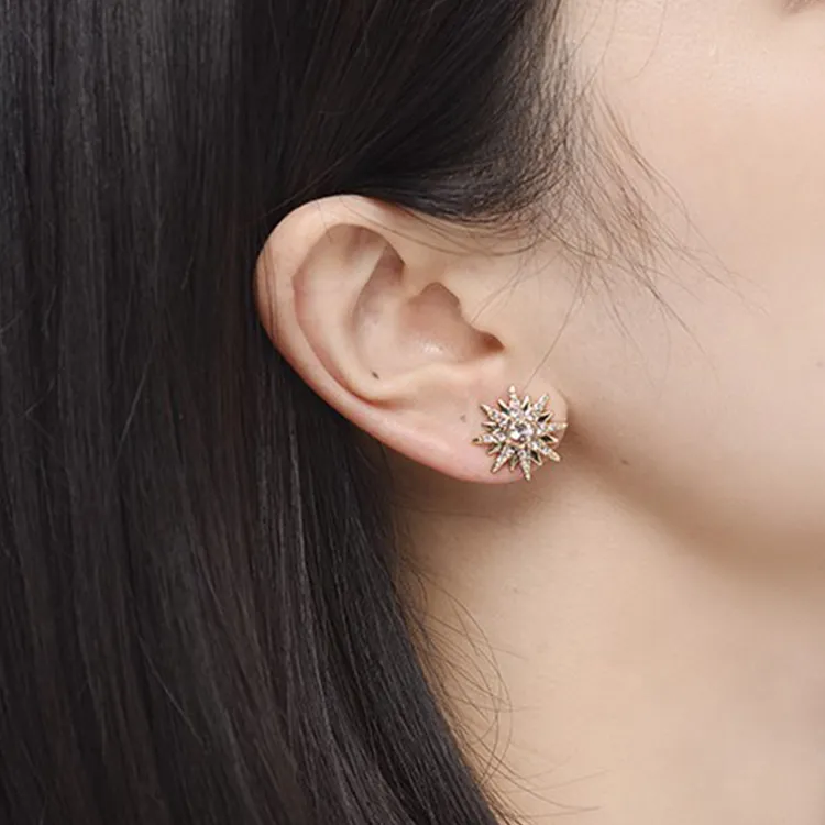 GIVENCHY Alloy Stud Earrings Women's Gold-2