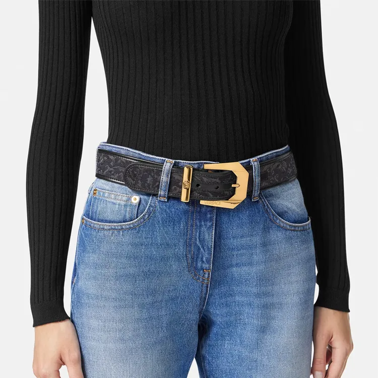 VERSACE Barocco Medusa Heritage Jacquard Belt-2