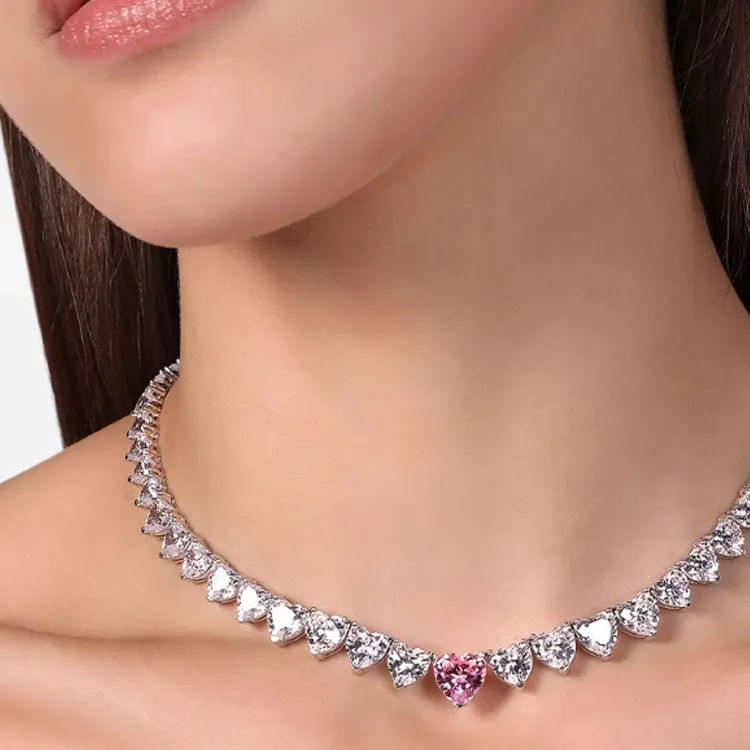 CHIARA FERRAGNI Zircon, Rhinestones, 18K Gold Plating Italian Luxury Light Necklace Women's Silver-2