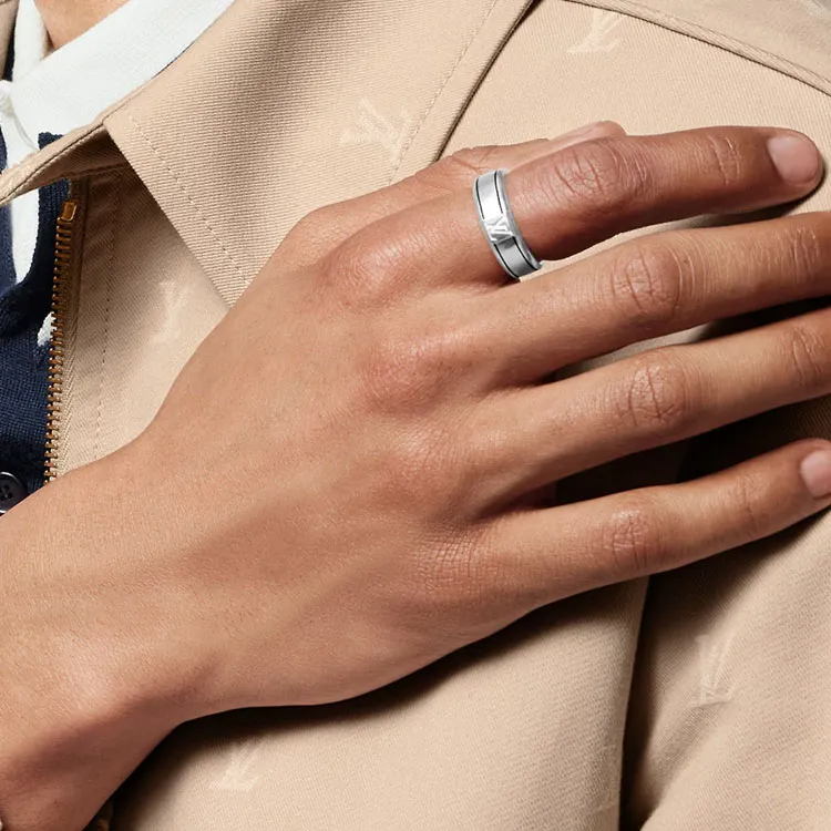 LOUIS VUITTON Lv Spike Band Ring-2