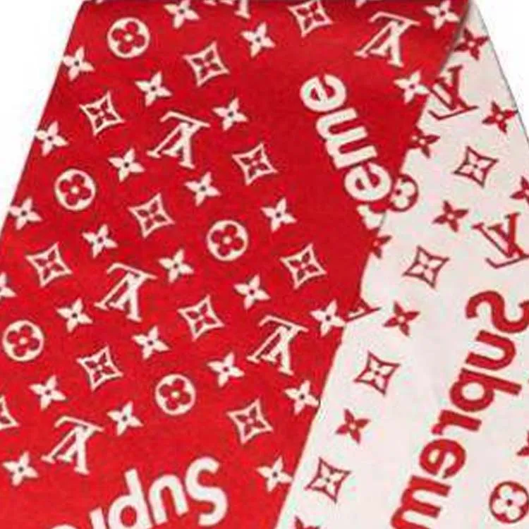 LOUIS VUITTON Knit Scarves Women's Red-1