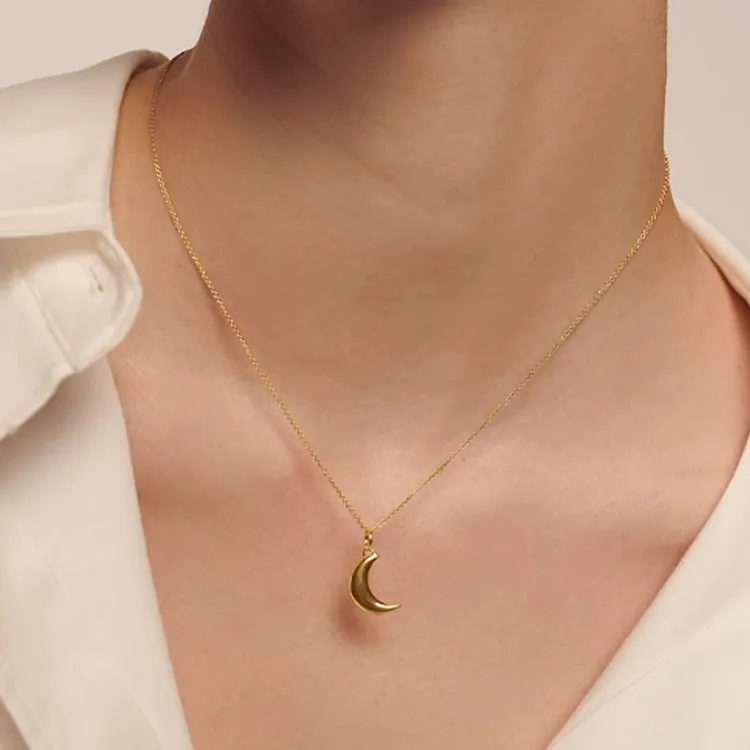 Monica Vinader 925 Sterling Silver Necklaces Women's Gold-2