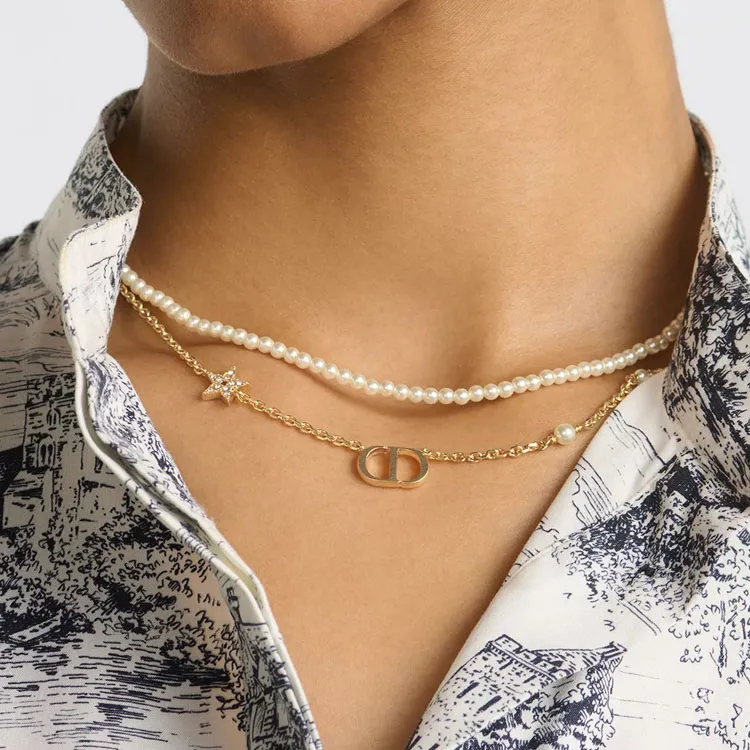 DIOR Metal Necklaces Women's Gold-2