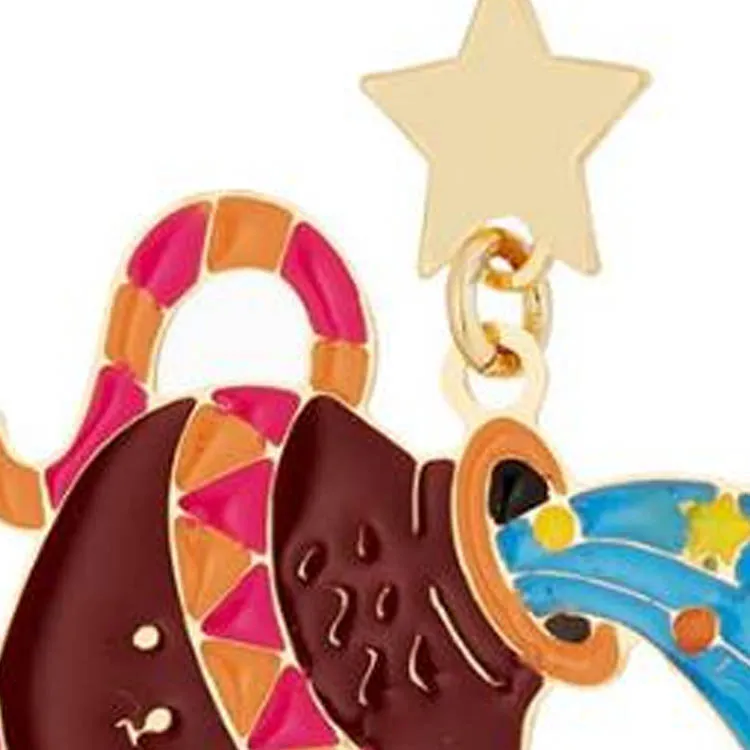 LES NEREIDES Gold Plated Stud Earrings Women's Multicolor-2