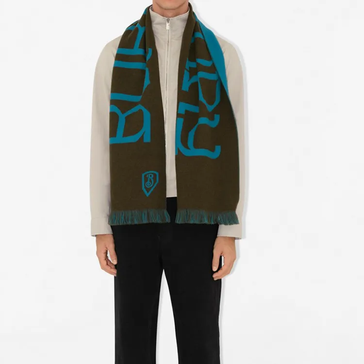 Burberry Logo Wool Scarf-3