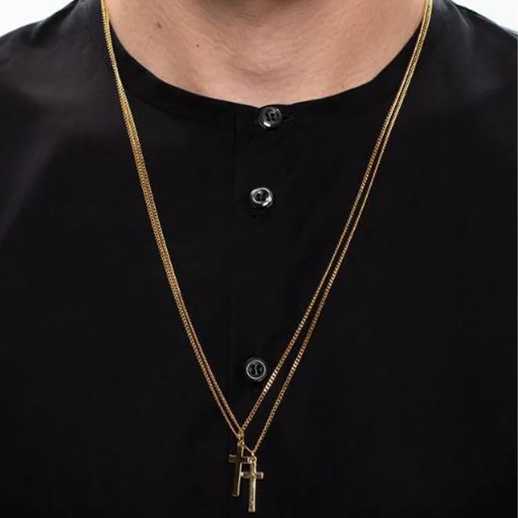 DSQUARED 2 Double Cross Pendant Necklace-2