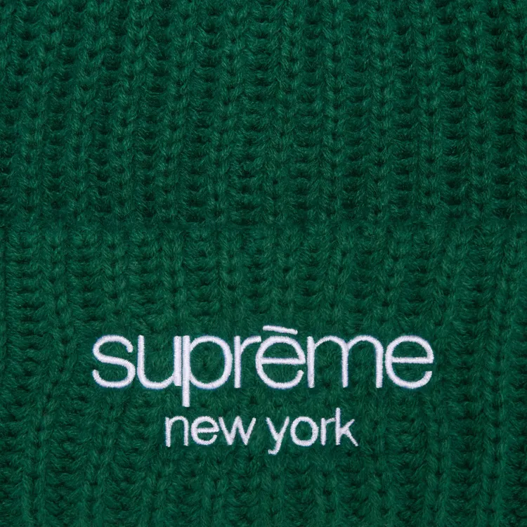 Supreme Classic Logo Chunky Ribbed Beanie-5