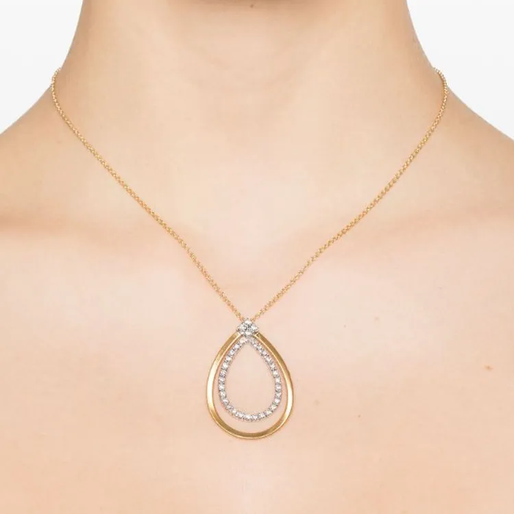 Marco Bicego 18K Yellow Gold Diamond Pendant Necklace-2