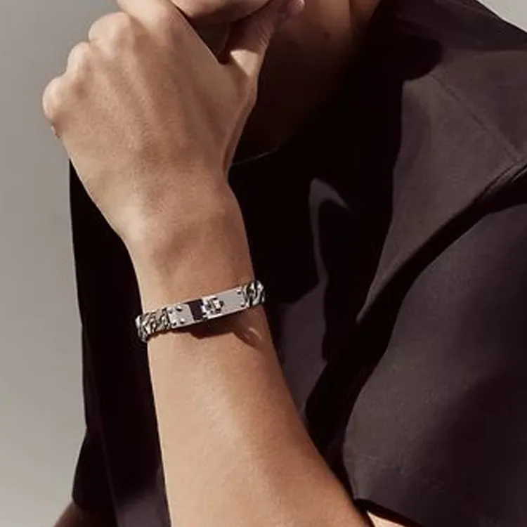 HERMES Sterling Silver Bracelets Men's Silver-2