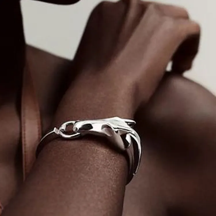 HERMES 925 Sterling Silver Bracelets Women's Silver-1