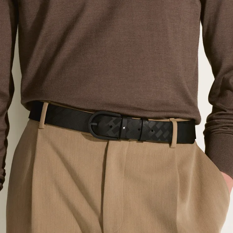 MONTBLANC Horseshoe buckle Leather Belt-2