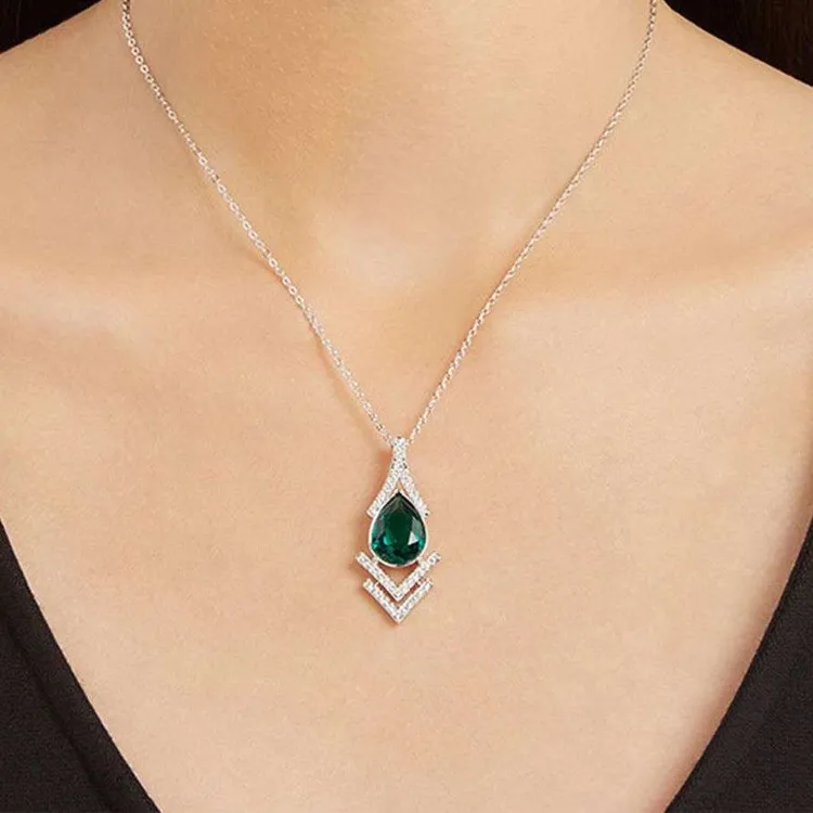 Swarovski Alloy Gold-Plated Silver-Plated Necklaces Unisex Silver-2