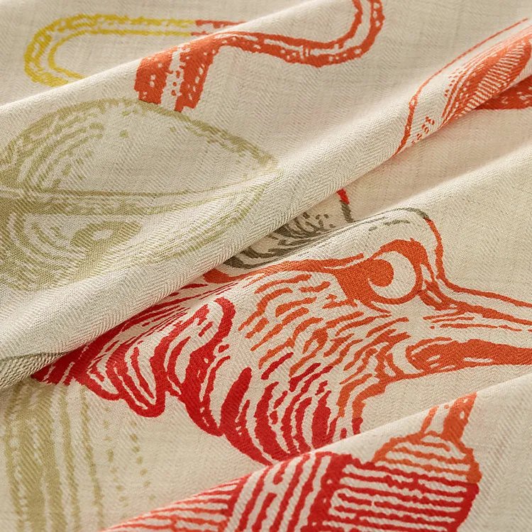 HERMES Cashmere, Mulberry Silk Shawls Women's Beige-1