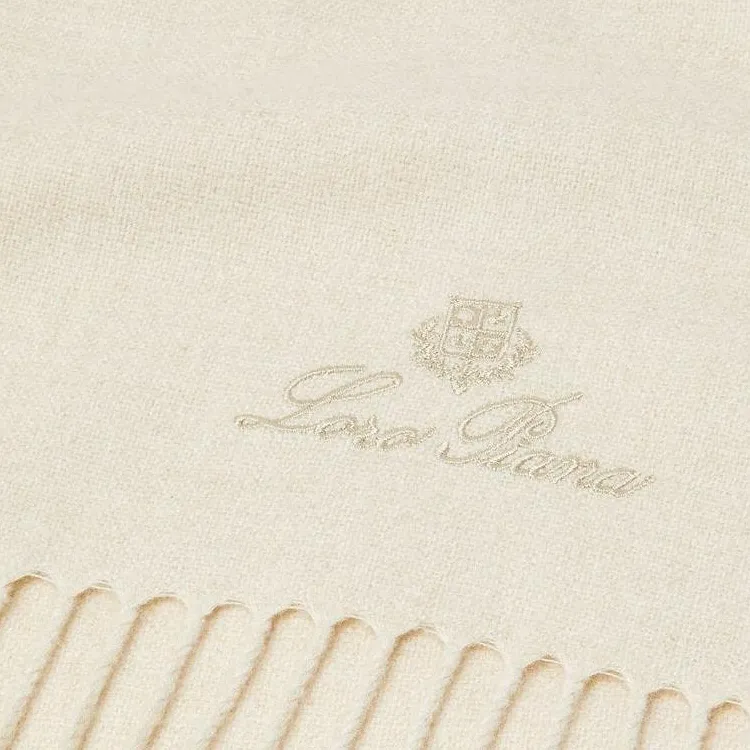 Loro Piana Logo Embroidered Scarf-1