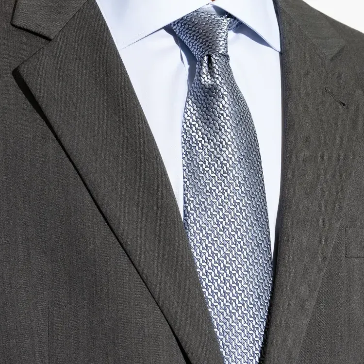 Brioni Geometric Pattern Silk Tie-1