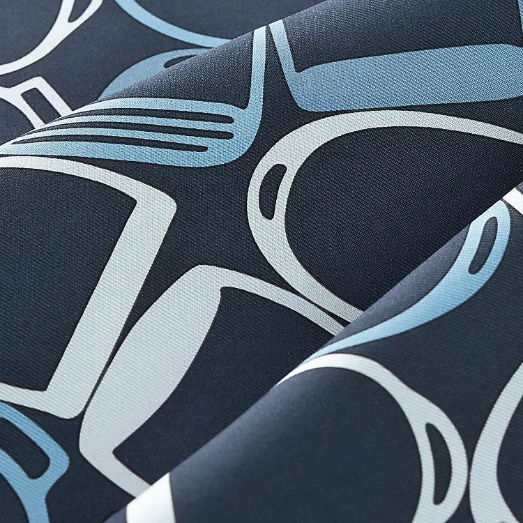 HERMES Silk Silk Scarves Men's Ocean Blue-1