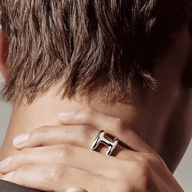 HERMES 925 Sterling Silver Rings Unisex Silver-2