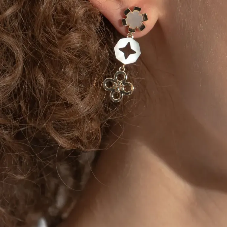 TORY BURCH Mother of pearl Earrings-2