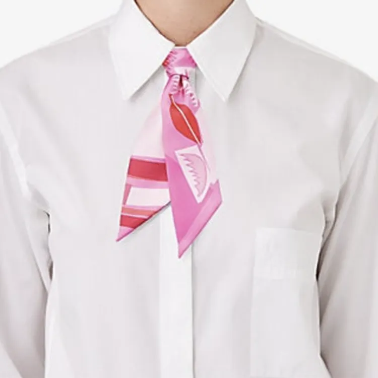 HERMES Silk Twill Silk Scarves Unisex Pink-2