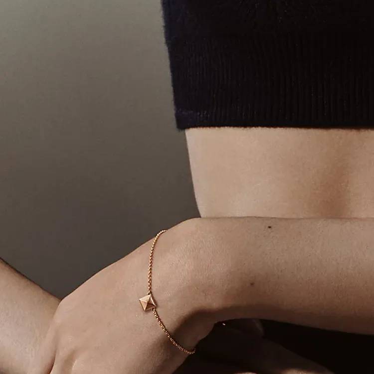 HERMES 18K Rose Gold Bracelets Unisex Pink Gold-2