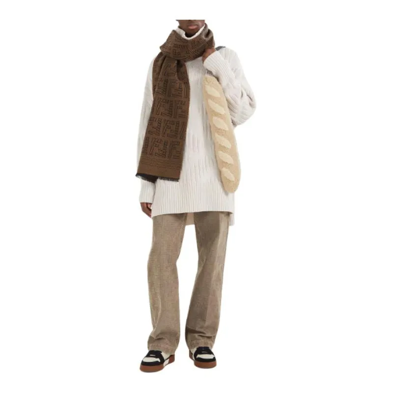 FENDI Ff Monogrammed Scarf-4