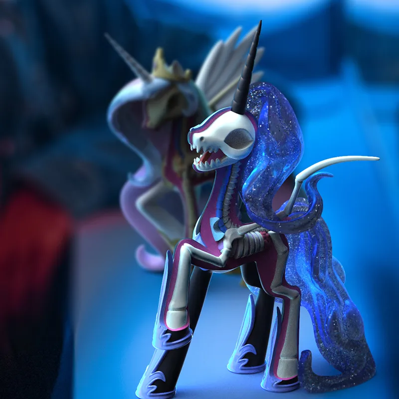 Mighty Jax My Little Pony Half Anatomy Nightmare Moon Trendy Figures 22cm-2