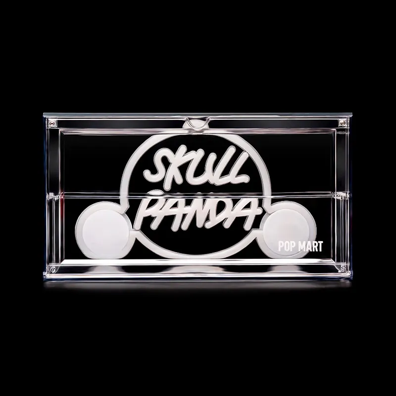 POP MART SKULLPANDA Night City Collection Figure Display Case Model Accessories 19cm-2
