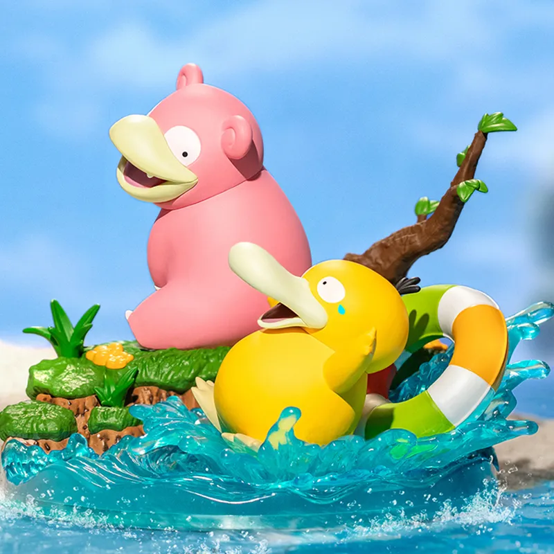 FUNISM Psyduck Playful Pokémon Figure, Psyduck Edition Slowpoke, Trendy Toy Merch Ornament Bonus Gifts 12cm-1