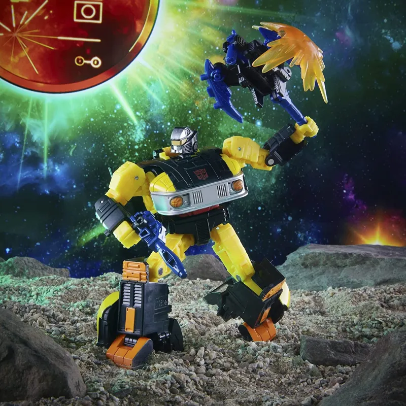Hasbro Transformers Limited Golden Disk Collection Gambler Black Jazz+Transparent Visionary Crow Assembled Models 15cm-7