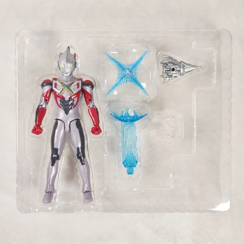 BANDAI Ultraman X Ultra Posable Set Includes Light Up Airplane Kids Toy Action Figures Deluxe Version-3